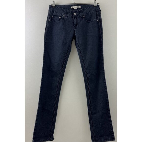 FOREVER 21 Women's Black Wash Low Rise Jeans Size 25 Straight Leg Stretch - Picture 1 of 11